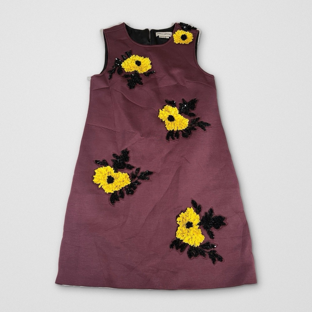 Dhruv Kapoor Anthropologie Sunflower Sequined Shift Mini Dress S New NWT
